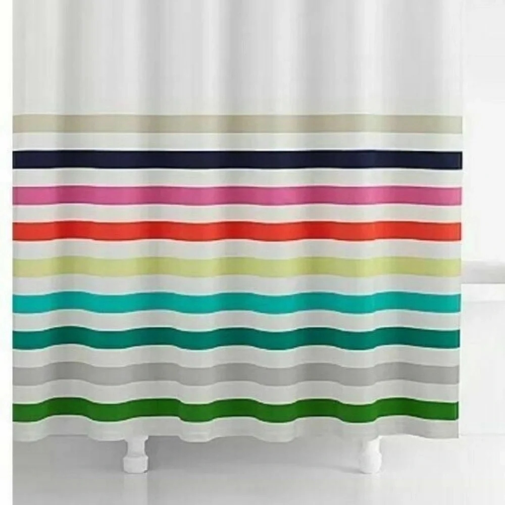 KATE SPADE CANDY STRIPE SHOWER CURTAIN